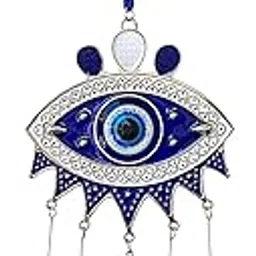 RUDRA BLESSING CENTER Vastu Decorative Items for Home, Metal Evil Eye Hanging for Home Entrance, 5 Bells Charm – Decorative Hanging for Good Luck, Protection, and Positive Energy-image-27