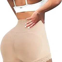 sizi Womens Butt Lifter Padded Lace Panties Seamless Hip Enahncer Body Shaper Boyshort Underwear.-picture-32