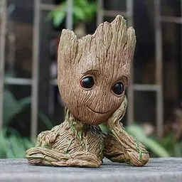 JOYLAND Baby Groot Succulent Pot Marvel Hero, Decorative Flower Pot Pencil Pen Holder Gift for Kids, Groot Vase Pot for Living Room, Table Decor, Balcony, Office/Home Decor (Thinking Groot)-picture-21