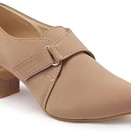 charmwalk Stylish Comfortable Block Pump Heels Perfect for Winter, Elegant Party Black and Brown Sandals for Womens & Girls-picture-20