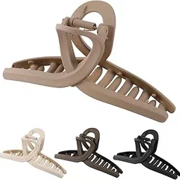 TOTAL HOME Extra Large Claw Clips for Thick Hair and Long Hair, 4 Pack Xl Jumbo Claw clips, Oversized Matte Non-slip Hair Clips for Women, Big Strong Hold Jaw Clip Neutral Colors-image-57