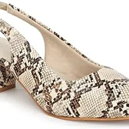 carlton london Women Stylish Snake Print Sandal with Block Heels, Pointed Toe for Party, Office and Daily Use-picture-35