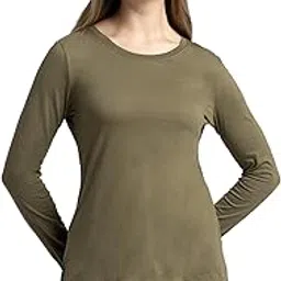 jockey A140 Women's Super Combed Cotton Rich Relaxed Fit Solid Round Neck Full Sleeve T-Shirt-picture-49