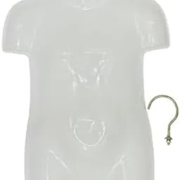 DHAM Plastic Kids Half Body Shape White Mannequin for Display of Clothes – Non Breakable – Display Hanger – Kids Mannequin (Pack of 5)-picture-20