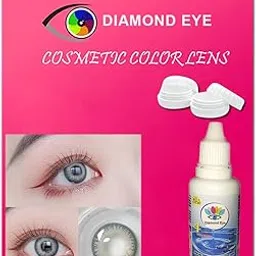 Diamond eye lens Grey Candy Pack - Zero Power Color Contact Lens Dailies eye contact lens for women girls men (2 Lens/Box)-picture-22