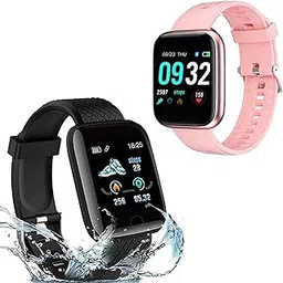 Drumstone ( First TIME in India with 12 Years Warranty Combo Pack of 2 Items - Bluetooth D116+D20 Waterproof SmartWatch with Heart Rate & Blood Pressure Monitor, Sleep Monitor, Sport Touchscreen image 1