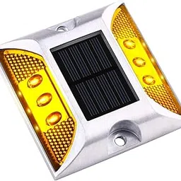 kh Solar Road Stud Light Road Reflector Light Waterproof 6 LED Solar Powered Blinker Light for Anti-diecast Aluminum Deck Lights for Driveway, Dock, Markers, Step, Staircase, Garden (Pack of 1)-image-95