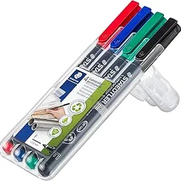 Staedtler Lumocolor 318 Fine Line Permanent Pen - Multicolor Body, Multicolor Ink, Pack Of 4-image-57