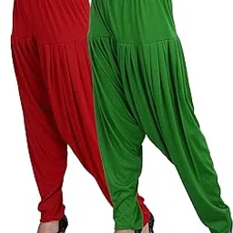 casuals Women's Viscose Patiala Pants Combo Pack of 2(Red and M.P.Green; 4XL)-picture-29