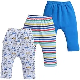 BUMZEE Baby Boys Cotton Diaper Pants/Leggings/Pyjamas Royal Blue & Multi - New Born (Peb10428A-rbl)-image-27
