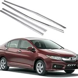 Car Window Lower Garnish Stainless Steel Chrome Finishing for Honda City Type - 4 (2014-2017)-picture-35