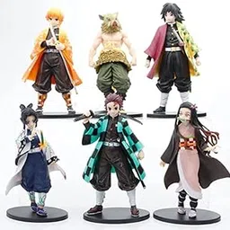 RVM Toys Demon Slayer Action Figure Set of 6 Size 16CM Toy for Car Dashboard, Decoration, Cake Topper, Office Desk & Study Table Multicolor-image-3