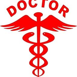 CVANU (Pack of 2) Red Doctor car Decal Sticker(14.5Cm X 15.5 Cm)-picture-2