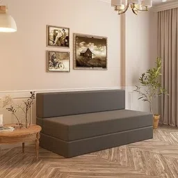 Wakeup India ComfortCraft Sofa Cum Bed for Living Room | 3 Seater Foldable Sofa Bed | 5-in-1 Convertible Sofabed, Lounger & Bed | Washable Cover | 5-Year Warranty | Grey (6 × 5 Feet)-image-47
