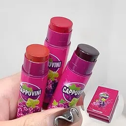 CAPPUVINI Grape Lip Gloss Set | Long Stay Lipstick Waterproof | Non-Sticky Gloss Finish for Girls & Teens | Moisturizing Lip Tint | Light Pink Red Brown Lip Balm Shades | Cute Adorable Packaging & Perfect Combo Pack set (SET-A(01,02&03), 5g)-image-96