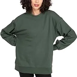 Women's Sweatshirt Top for Winter, Cotton Polyester Fleece, Full Sleeves, Round Neck, Women's Warm Top-image-2