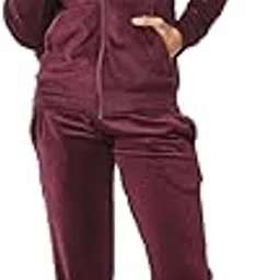 nivik Solid Super Soft Velvet Fabric Women Jacket with Hood & Payjama Set Track Suit/Night Suit-picture-29