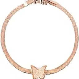 swashaa Danica Women’s Bracelet | Stainless Steal |Rose Gold and Gold Tone Open Kada with Star-Studded CZ Embellishments | Dainty, Dreamy & Slip-On Style | Perfect for Festive Looks, Gifting-picture-43