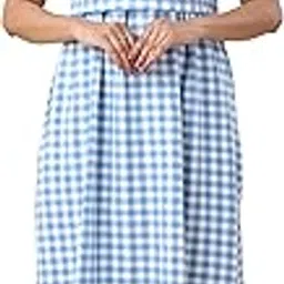 adore-a-boo Womens 100% Organic Cotton Maternity Night Gown | Womens Pregnancy & Feeding Gown | Anti Microbiol Finish | Half Sleeve Maternity Nightgown Maxi Length-picture-11