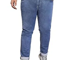 bigbanana Plus Size Men's Regular Fit Solid Jeans-picture-26