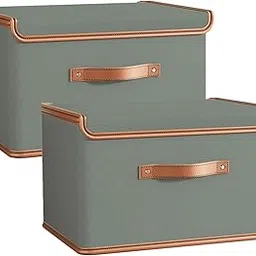 PRAMANTA Underbed Storage Bin Clothes Storage Organizer Foldable with Lid and Handle Room Organizer for Clothes Toys Blanket Books Living Room Bedroom Nursery Closet (2)-picture-24