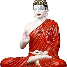GM Art Decors 2 Feet Buddha Statue for Home Decor Big Size Idols Living Room Door Entrance Decoration Items Decorative Showpiece, Decor Items for Home and Office, 2FT Fibreglass, Buddha(RED)-picture-31