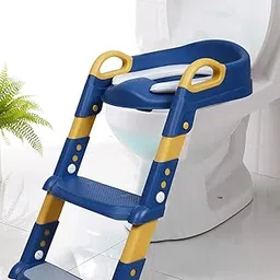 Kiddery Potty Training Seat for Toddler Boys & Girls | Potty Training Seat for Kids 1-5 Years | Toilet Seat for Kids | Toilet Seat with Step Stool Ladder | Adjustable Height | Non-Slip Design | Blue-picture-40