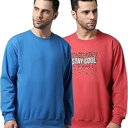 mack jonney Fleece Round Neck Printed Sweatshirt for Men (Pack of 2)-SW_RRN_BLU_50_PNK_02-P-picture-22