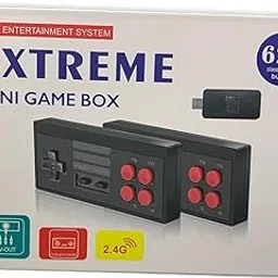 Porro Fino Video Game for Kids Plug & Play Wireless for up to 2 Players (8 bit Retro Built-in Games) Black-picture-66