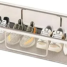 AVIARA™ Shoe Rack Box Organizer Foldable Dustproof Shoe Storage with Stainless Steel Frame, Transparent Window & Zipper Stackable Under Bed Organiser (pack of 1)-image-83