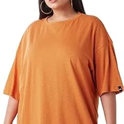 bewakoof Women's Cotton Solid Oversized Fit T-Shirt-picture-13