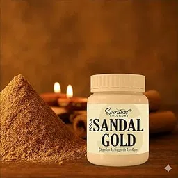 Puja Sandal Gold Chandan Tilak Powder | Pure Sandalwood Paste Powder for Forehead Mark & Deity Worship | Non-Irritant & Aromatic | 100% Herbal | Suitable for Daily Puja & Rituals-image-43