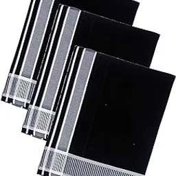 reysol Cotton Men's Cotton Single Dhoti (Black,1.30X2.00 Meter) Pack Of 3-picture-54