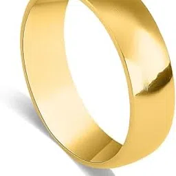 Plain Gold Band Ring for Men (Size - 8) - Waterproof & Anti Tarnish Men's Accessories | Jewellery for Boys & Men | Birthday, Anniversaries Gift for Men & Boys-image-55