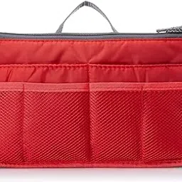 styleys Multi pocket nylon Handbag Organizer For Ladies (Red)-picture-34