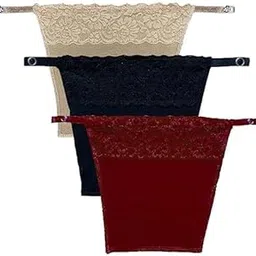 finesse miracle cami Mock Camisole, Deep V-Neck Coverage, Set of 3, Black Beige Maroon-picture-48
