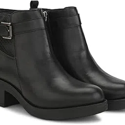 alleviater Casual Premium Made Leather Ankle Buckled Boots For Women-picture-59