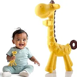 Giraffe Shaped Teether for Babies 6+ Months - BPA Free Silicone Teething Toys for Infants | Safe and Soft Chewable Toy | Freezer and Dishwasher Safe | Ideal Gift for Baby Girls & Boys-picture-17