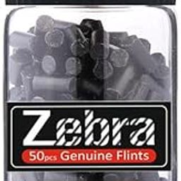viovi Zebra (Black, Pack of 50 pcs) Genuine Lighter Flint Stone I Fit to All Zippo Fluid, Kerosene Oil, Gas and Petrol Fuel Used Grinding Wheel Pocket Lighters Accessories-picture-4
