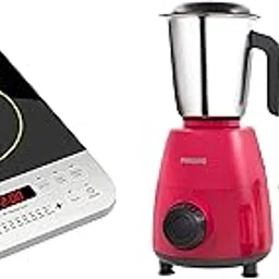 Philips Viva Collection Hd4928/01 2100-Watt Induction Cooktop (Black) & Philips Hl7505/02 500-Watt Mixer Grinder With 3 Jars (Red)- Dry Jar, Chutney And Wet Jar-picture-15