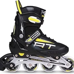 Nivia Classic Inline Skate, Adjustable Inline Roller Skates for Unisex Kids, Outdoor Skating Shoes Roller Blades (Medium)-image-1