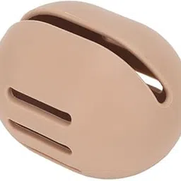 Mezco Trendy and Portable Cosmetic Face Brushes Tools Organizer | Silicon Button Bag Makeup Brush Holder Pouch Case for Dating Events (Khakhi) (Pack Of 1)-picture-57