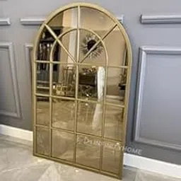 MKH KRAFTS-Home Wall Decor, Metal Wall Decor Window Arch Design Modern Wall Sculptures Hanging for Living Room Mirror Frame, Wall Mounted, for Room, Bedroom, Office (Gold)-picture-23