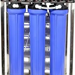 Pureplus 50 LPH Commercial RO Water Purifier Plant with TDS Adjuster 50 Litre Blue Stainless steel Full Automatic with TDS Adjuster image 1