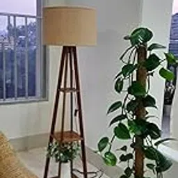 Wooden Floor Lamp with Natural Jute Shade for Home Decor in Bedroom and Living Room (Jute Shade, Pack of 1) Floor Lamp-picture-28