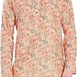 divisive Men's Linen Cotton Blend Printed Regular Fit Long Kurta-picture-11