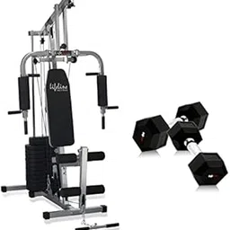 Lifeline Fitness HG-002 Multi Home Gym for Complete Workout with Bonus 5KG Hexa Dumbbell Set-image-71
