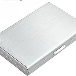 quakel Card Holder Protector Stainless Steel Credit Card Wallet Slim Metal Credit Card Case for Women or Men (Silver)-picture-64