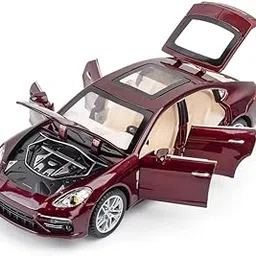 PEZYOX Alloy Car Model Diecasts Metal Toy with Sound/Light/Pull-Back Off-Road Vehicles Car Model Collection Kids Toys Gift Multicolor Pack of 1 (Panamera red)-picture-24