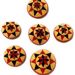 Assamese Traditional Japi Design Wooden Brooch Pin for Men and Women - 3 Pieces Set-picture-54
